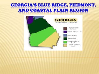 GEORGIA’S BLUE RIDGE, PIEDMONT,
  AND COASTAL PLAIN REGION
 