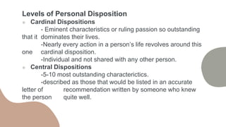 Cardinal Disposition Examples Gordon Allport.pptx