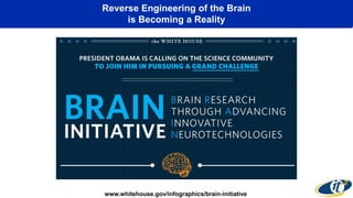 Reverse Engineering of the Brain
is Becoming a Reality
www.whitehouse.gov/infographics/brain-initiative
 