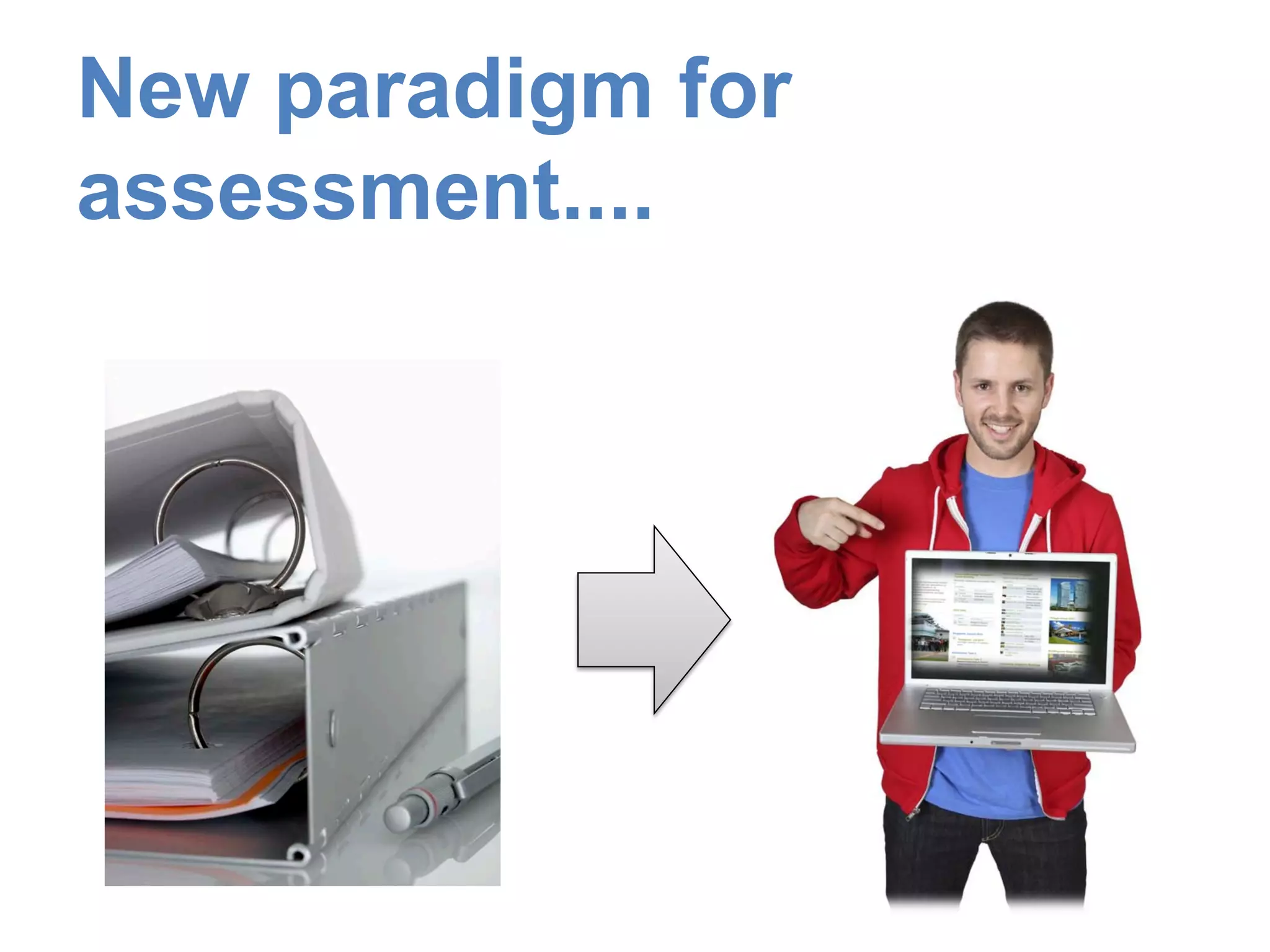 New paradigm for
assessment....
 