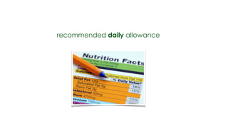 recommended daily allowance
 