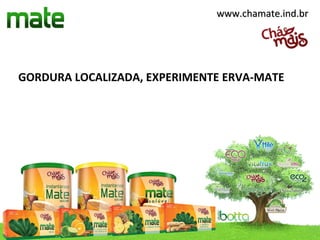 www.chamate.ind.br




GORDURA LOCALIZADA, EXPERIMENTE ERVA-MATE
 