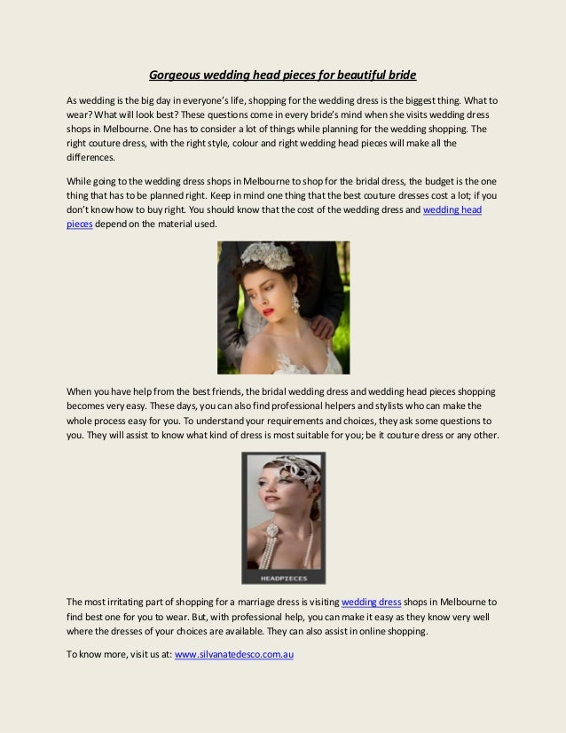 Gorgeous Wedding Head Pieces For Beautiful Bride