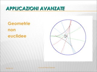 APPLICAZIONI AVANZATE Geometrie  non  euclidee 04/02/10 A cura di Flavia Giannoli 