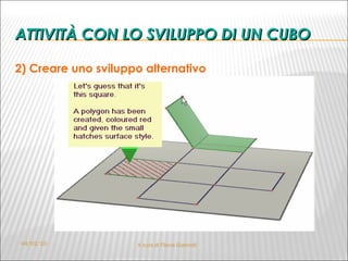 ATTIVITÀ CON LO SVILUPPO DI UN CUBO 2) Creare uno sviluppo alternativo  04/02/10 A cura di Flavia Giannoli 