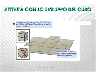 ATTIVITÀ CON LO SVILUPPO DEL CUBO 04/02/10 3) A cura di Flavia Giannoli 