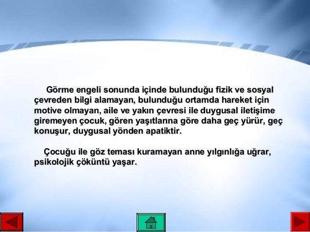 gorme engelliler