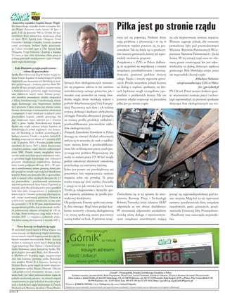 2
strona
„Górnik”- Dwutygodnik Zwiazku Zawodowego Górników w Polsce
Redaktor naczelny: Jarosław Bolek. Rada Programowa: Ma...