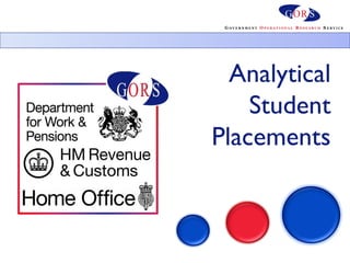 Analytical
Student
Placements
 