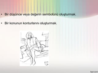 • Bir düşünce veya değerin sembolünü oluşturmak.

• Bir konunun konturlarını oluşturmak.
 