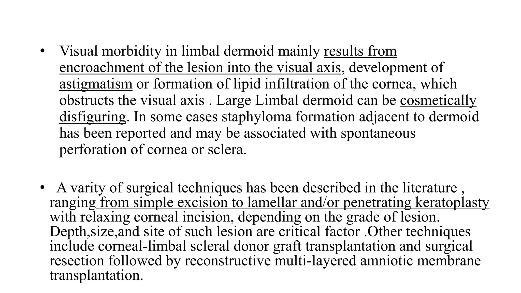 LIMBAL DERMOID -HAIRY EYEBALL | PPT