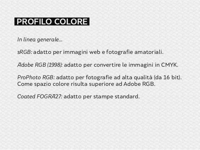 Gos Corso Photoshop Profili Colore