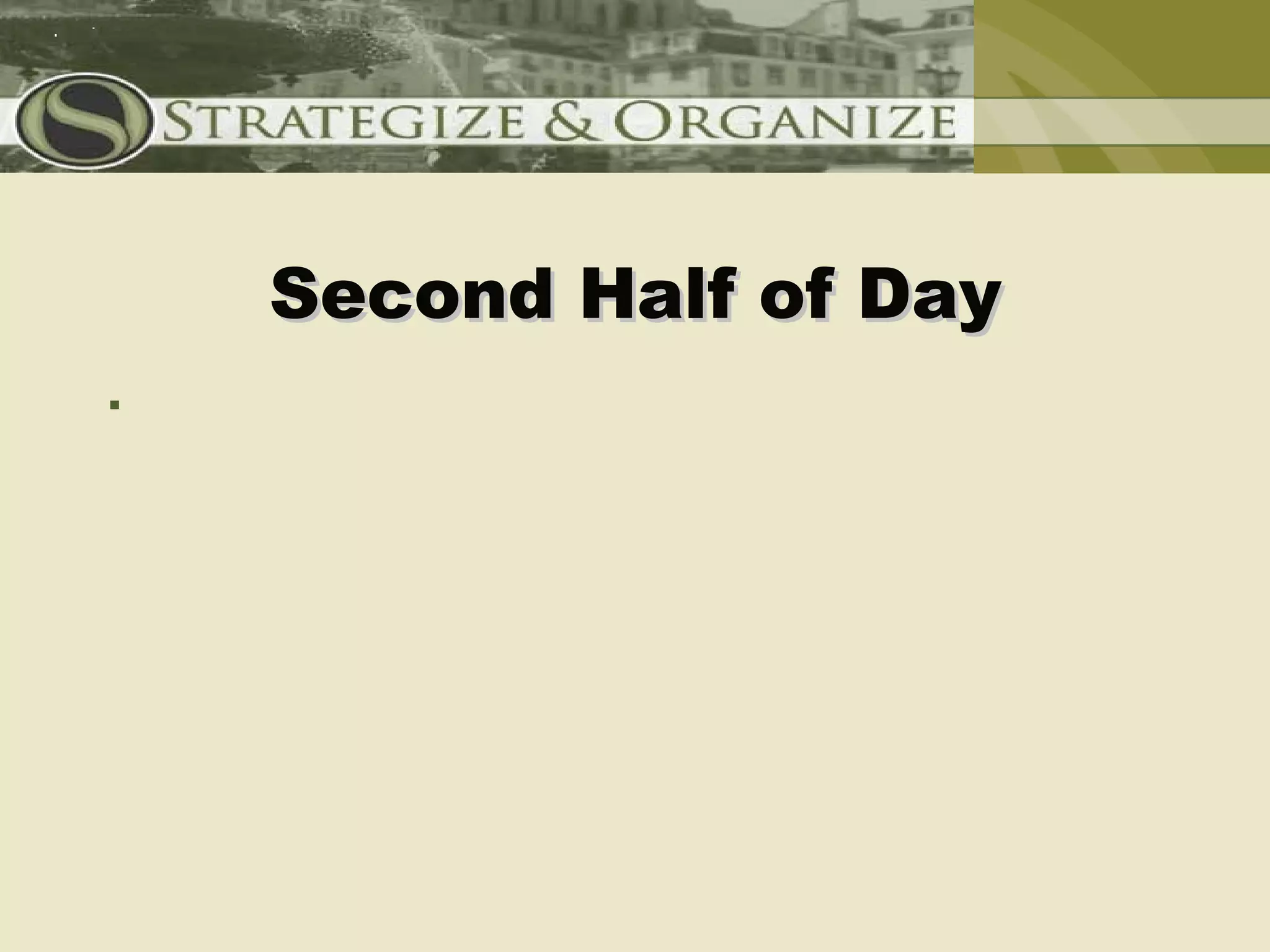 Second Half of Day
 The DiSC Profiles
 