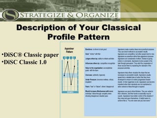Description of Your Classical
            Profile Pattern

•DiSC® Classic paper
•DiSC Classic 1.0
 