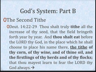 Gospel order 17-20 - tithes and offerings god's storehouse | PPTX