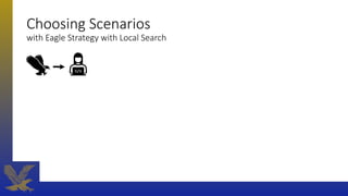 Choosing Scenarios
with Eagle Strategy with Local Search
 