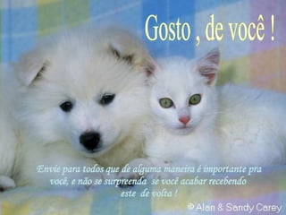 Envie para todos que de alguma maneira é importante pra você, e não se surpreenda  se você acabar recebendo  este  de volta ! Gosto , de você ! 