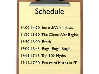 Got Myth? Myths in Software Engineering