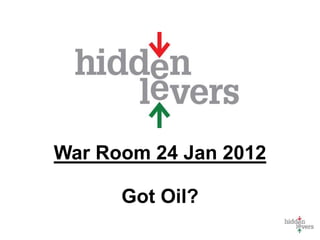 War Room 24 Jan 2012
Got Oil?
 