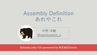 Assembly Definition 䤳