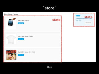 `store`
ﬂux
state
state
 