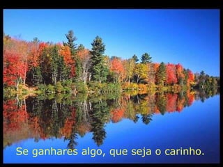 Se ganhares algo, que seja o carinho.   