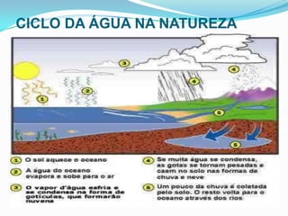 CICLO DA ÁGUA NA NATUREZA

 
