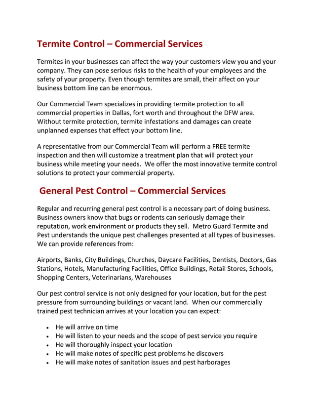 Pest control dallas tx pdf