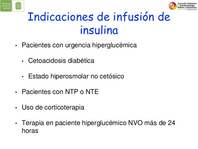 Protocolo de manejo infusión de insulina Protocolo de manejo infusión de insulina