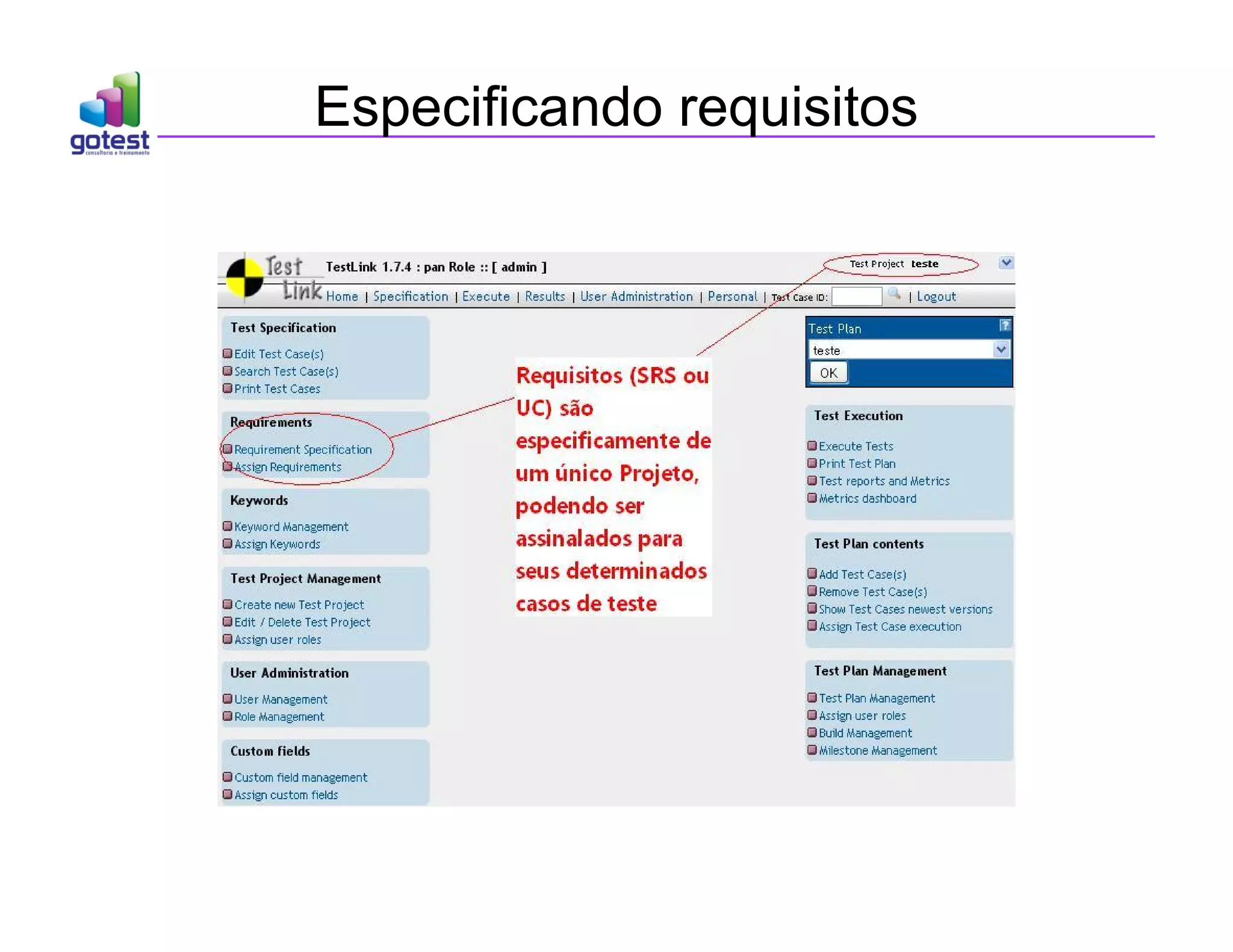 Especificando requisitos
 