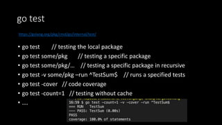 Testing in GO | PPT