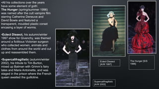 Givenchy Goth Collection Fashion Subcultures-Goth | PPTX