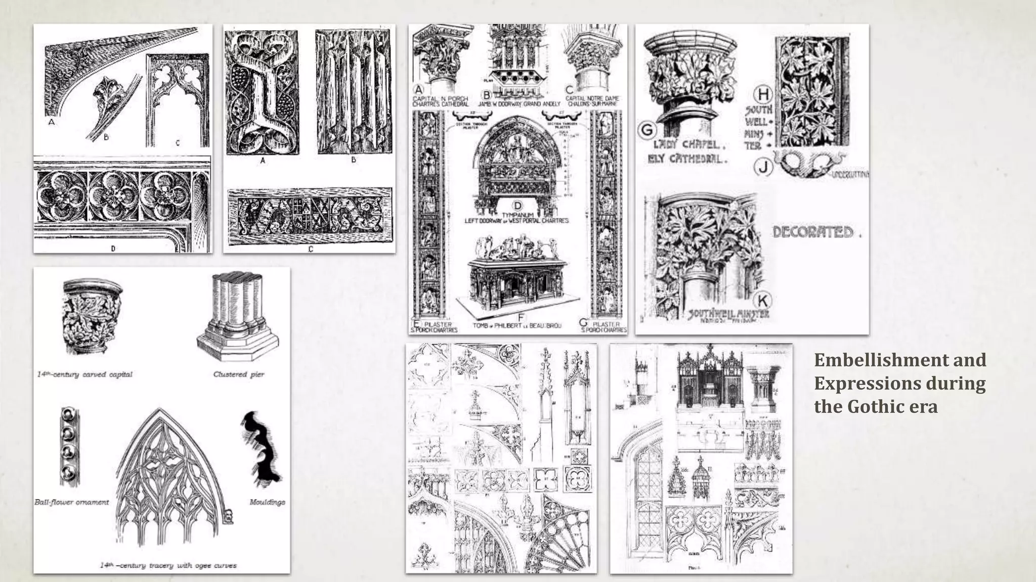 Embellishment and
Expressions during
the Gothic era
 