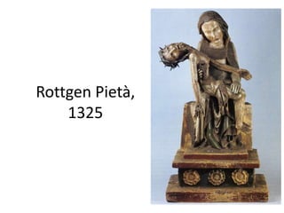 Holy Roman Empire 
German architects eagerly embraced the French 
gothic architectural style at Cologne cathedral 
and elsewhere. German originality manifested 
itself most clearly in the Gothic period in 
sculpture. 
 