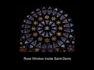 Rose Window inside Saint-Denis 