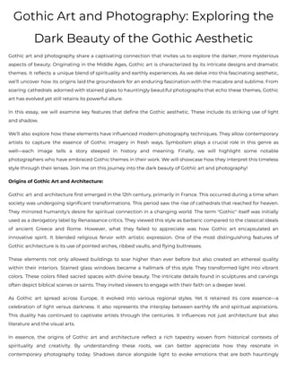 Gothic Art and Photography: Exploring the Dark Beauty of the Gothic ...