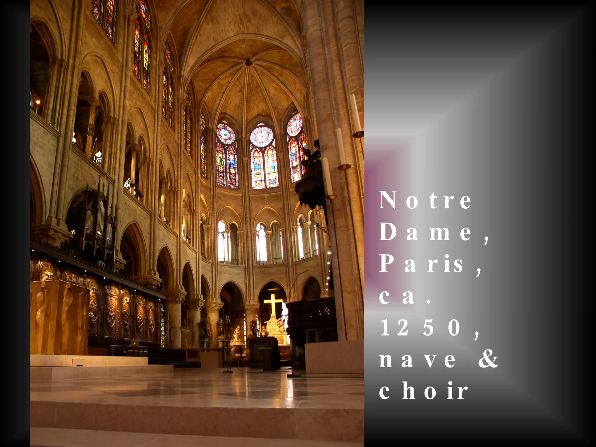 Notre Dame, Paris, ca. 1250, nave & choir 