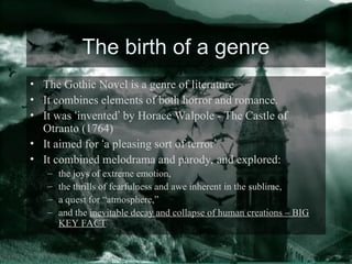 Gothic horror and its main tenets in literature | PPT