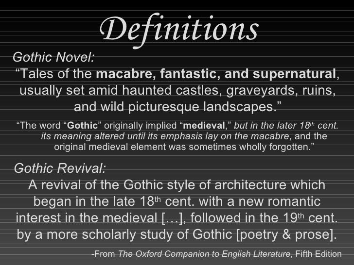 gothic literature def