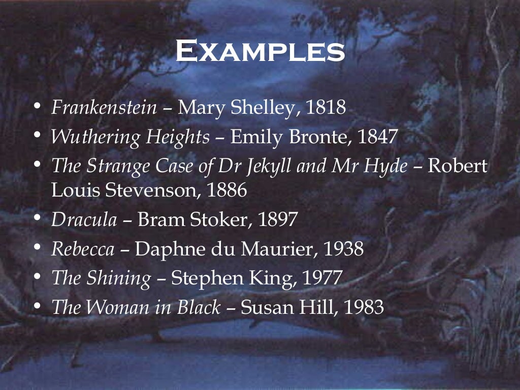 my introduction to gothic literature my introduction to gothic literature