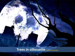 ONE
Trees in silhouette leaves are growing!!
 