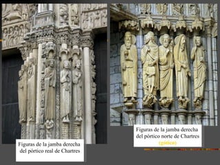 Figuras de la jamba derecha  del pórtico real de Chartres Figuras de la jamba derecha  del pórtico norte de Chartres (gótico) 