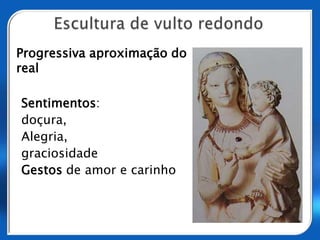 Escultura decorativaCumplicidade com a arquitecturaExemplo, estátuas-coluna na Catedral de Chartres
