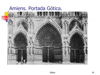 Amiens. Portada Gótica. 