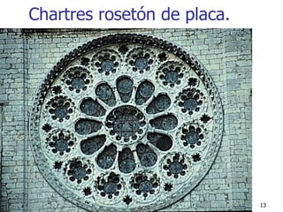 Chartres rosetón de placa. 
