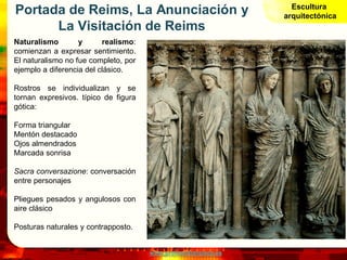 Escultura
Portada de Reims, La Anunciación y                               arquitectónica
      La Visitación de Reims
Nat...