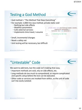 Get to Green: How to Safely Refactor Legacy Code | PDF
