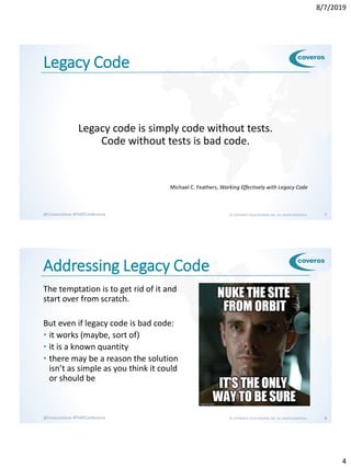 Get to Green: How to Safely Refactor Legacy Code | PDF