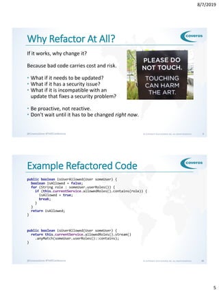 Get to Green: How to Safely Refactor Legacy Code | PDF