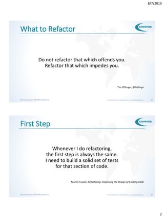 Get to Green: How to Safely Refactor Legacy Code | PDF